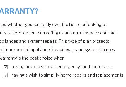 home warranty licking